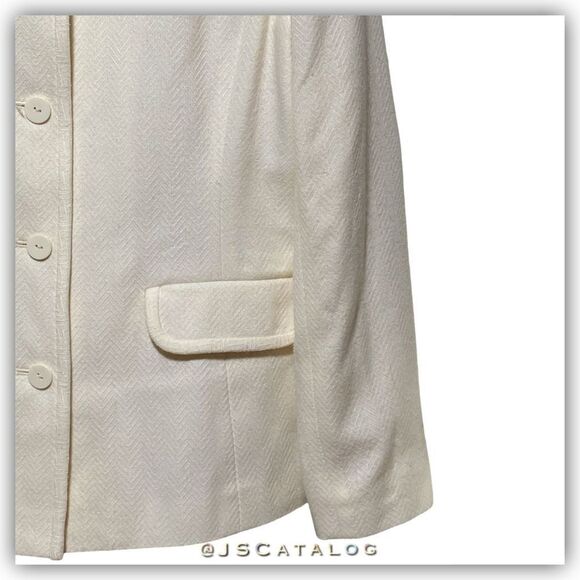 STUDIO by Liz Claiborne Mandarin Style Formal Wear Wool Button Down Blazer Jacke - Picture 4 of 9